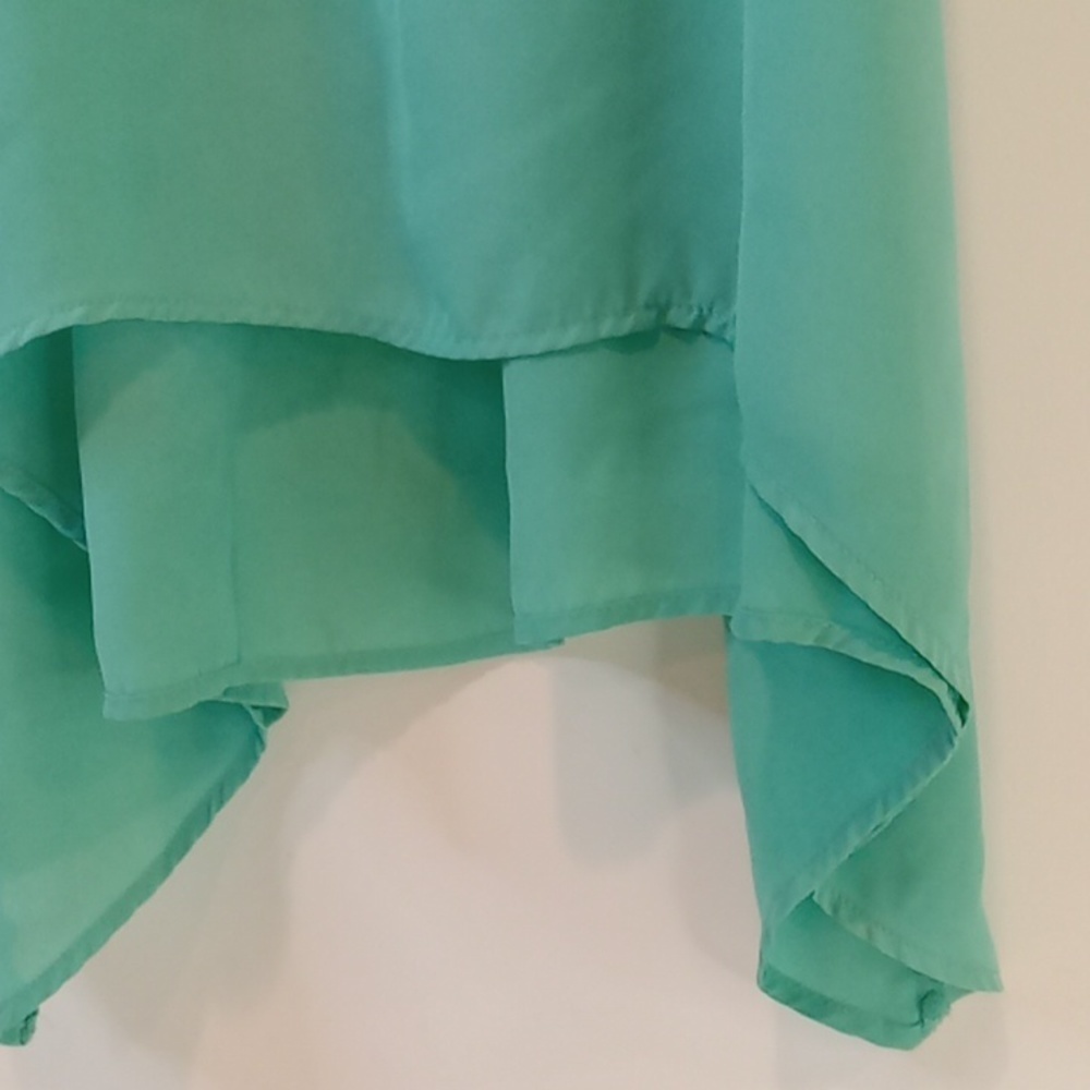 Torrid Strap Tank Top Blouse Turquoise Summer ☀️ Women's Sz 0 EUC NICE! - Picture 15 of 16